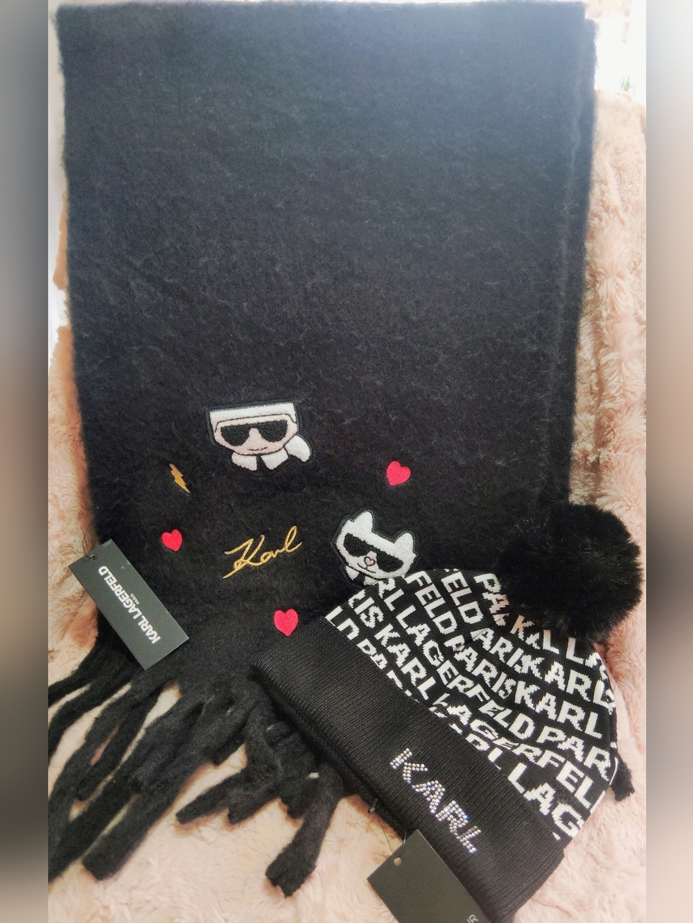 NWT!! Karl Lagerfeld Scarf And Beanie. BUNDLE OF 2 Items!